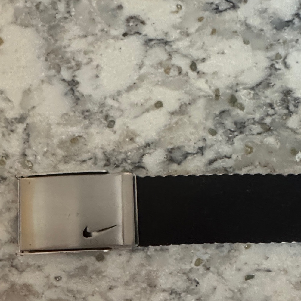 Nike Silver and Black Belt